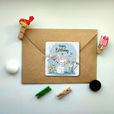 Нежное поздравление с зайкой